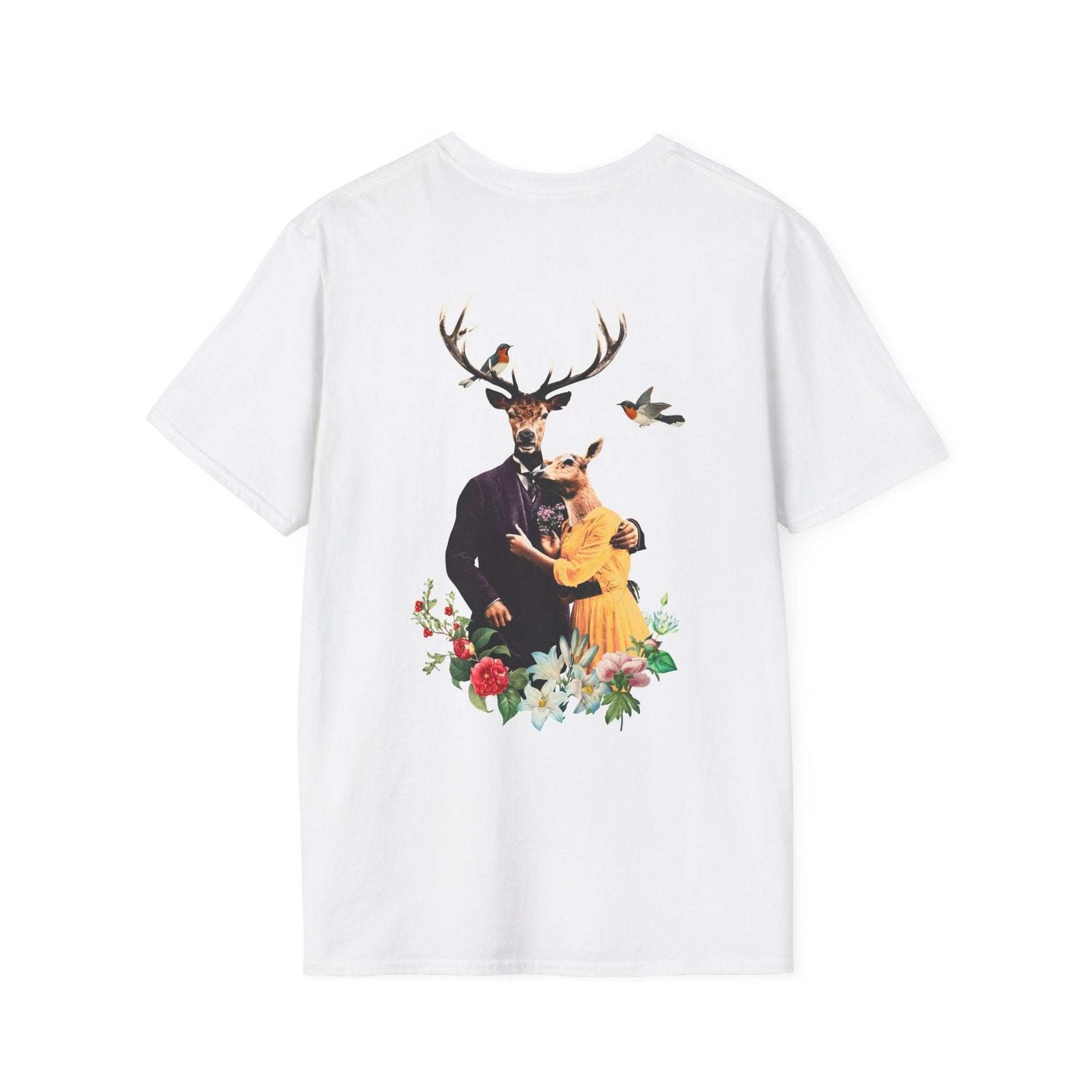 Deers - Animal Human - Unisex T-Shirt - Back Print-7