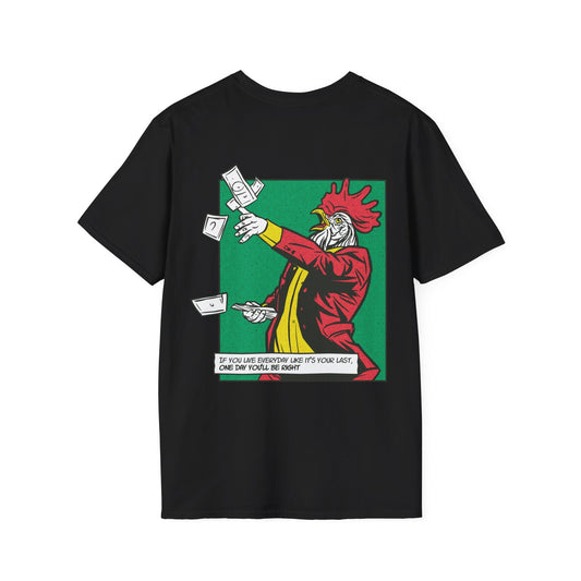 Rooster - Comic Mafia - Unisex T-Shirt - Back Print-0