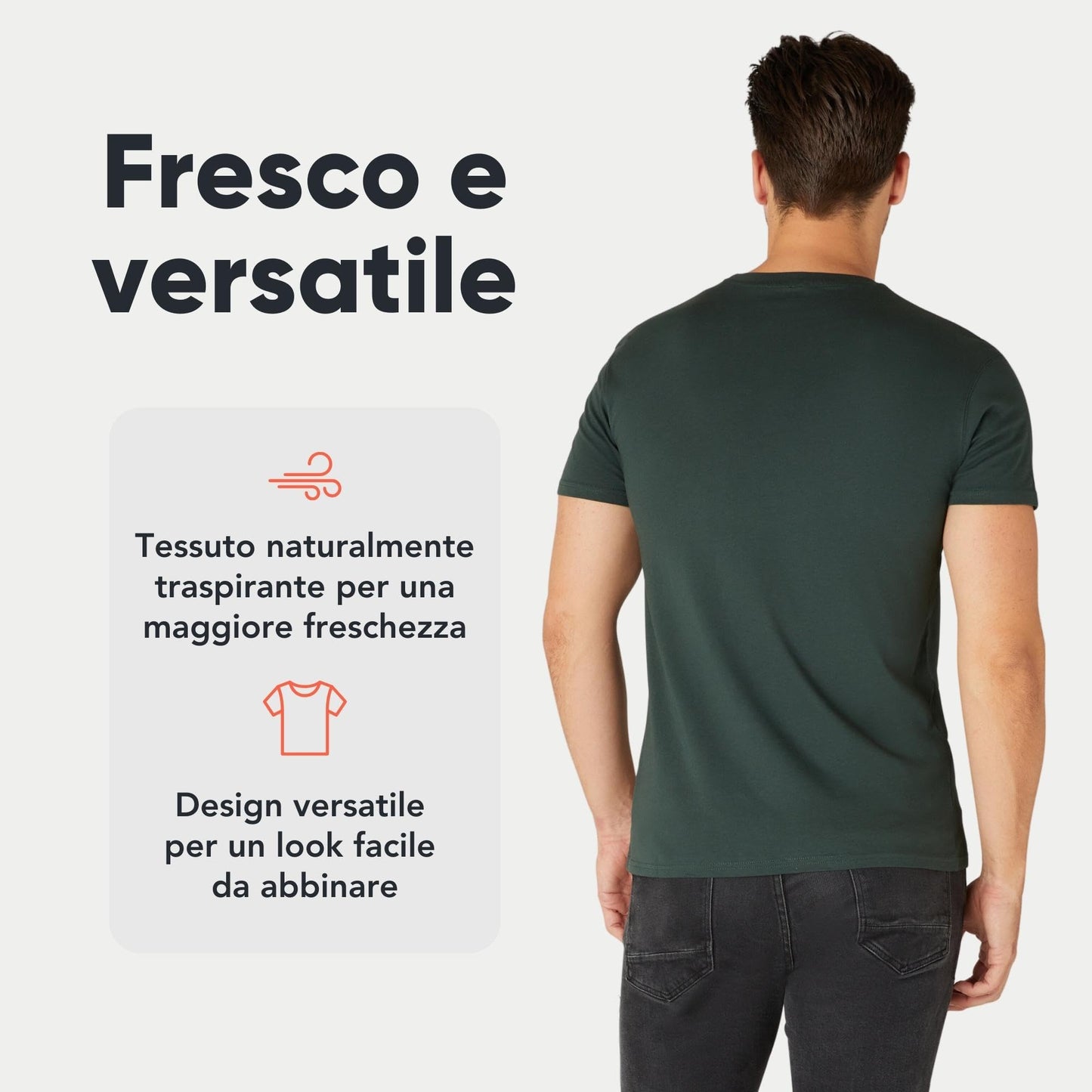 FM London Pack of 3/5 Men's T-Shirt - Premium T-Shirt with Slightly Fitted Design - Super Soft T-Shirt Made of 100% Cotton