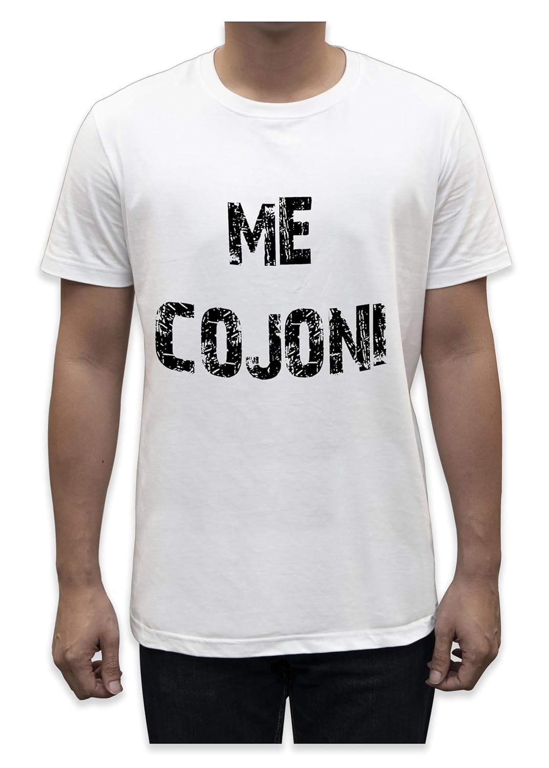 Unisex T-Shirt Short Sleeve T-Shirt with Funny Phrases Funny Joke Funny Print (M, St Oca ZZO STOCAZZO STOCAZZO SIMPATICA REBUS)