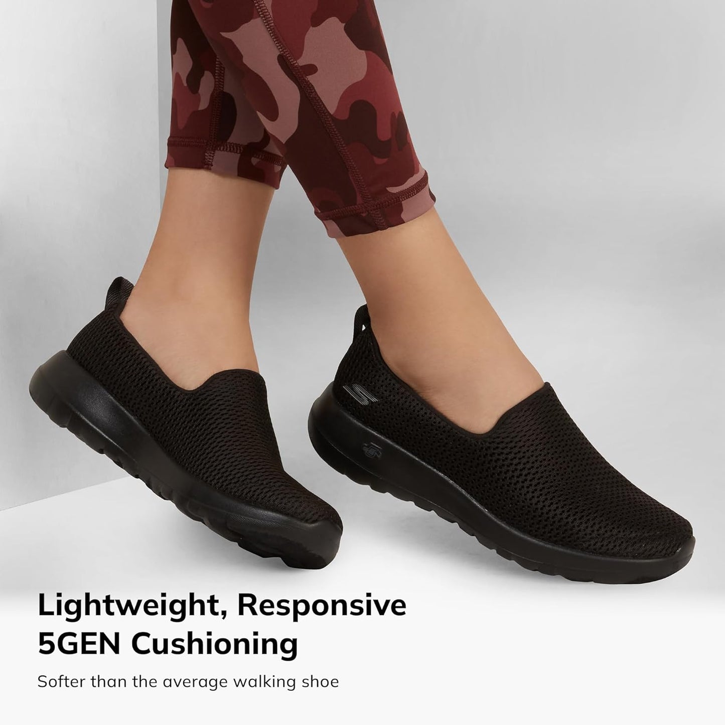 Skechers Go Walk Joy, Women's Trainers, Black Textile Trim, 38 EU