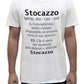 Unisex T-Shirt Short Sleeve T-Shirt with Funny Phrases Funny Joke Funny Print (M, St Oca ZZO STOCAZZO STOCAZZO SIMPATICA REBUS)