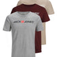 JACK & JONES T-Shirt 3-Pack Logo O-Neck T-Shirt