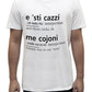 Unisex T-Shirt Short Sleeve T-Shirt with Funny Phrases Funny Joke Funny Print (M, St Oca ZZO STOCAZZO STOCAZZO SIMPATICA REBUS)