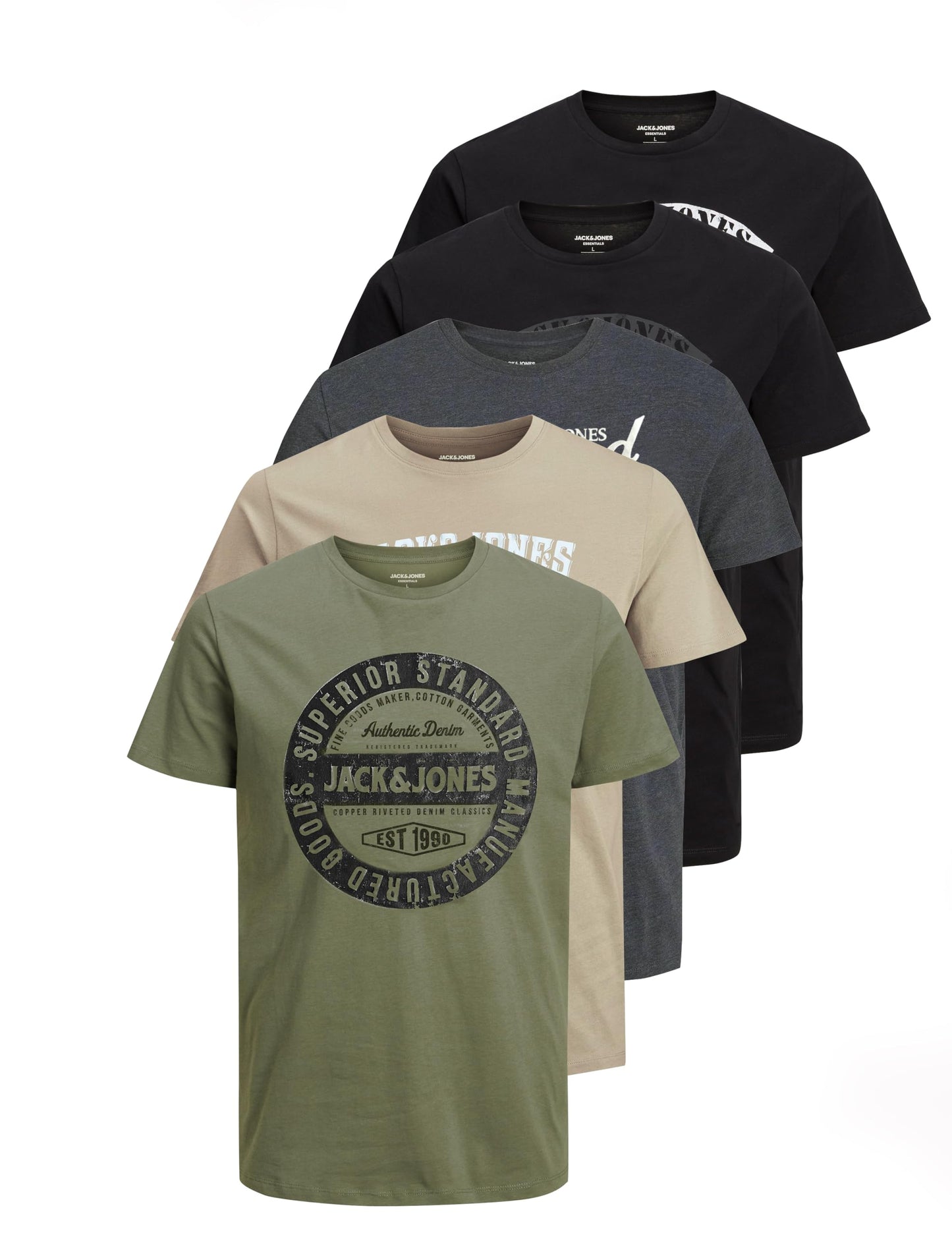 JACK & JONES T-Shirt 3-Pack Logo O-Neck T-Shirt