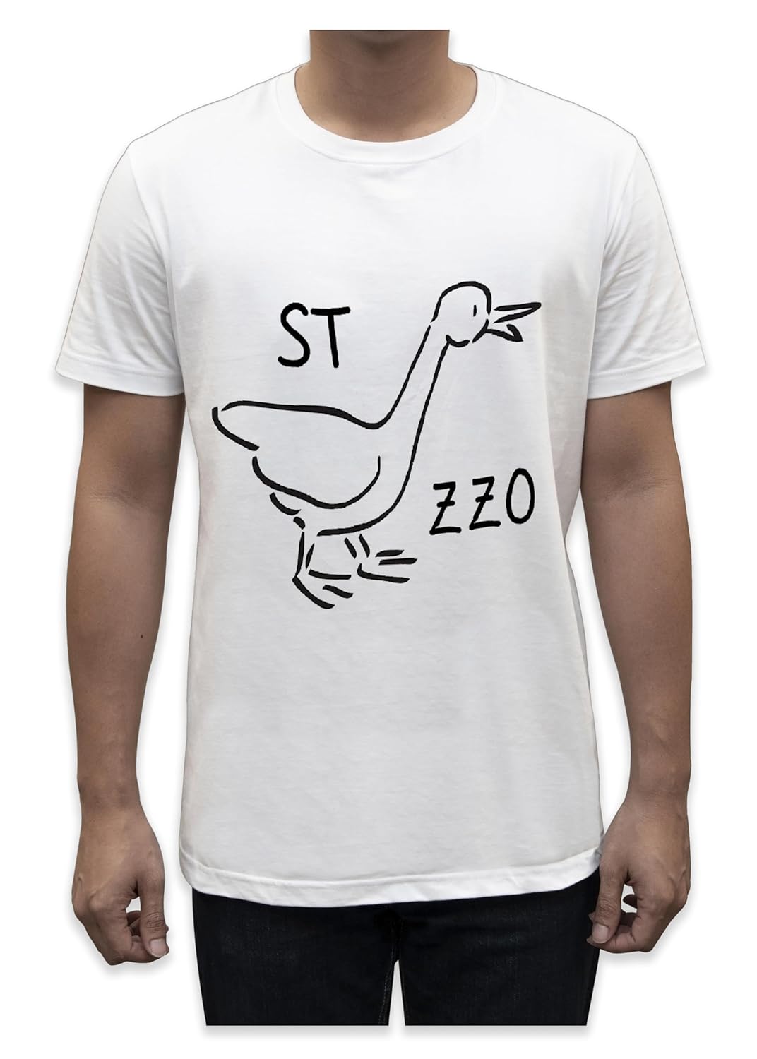 Unisex T-Shirt Short Sleeve T-Shirt with Funny Phrases Funny Joke Funny Print (M, St Oca ZZO STOCAZZO STOCAZZO SIMPATICA REBUS)