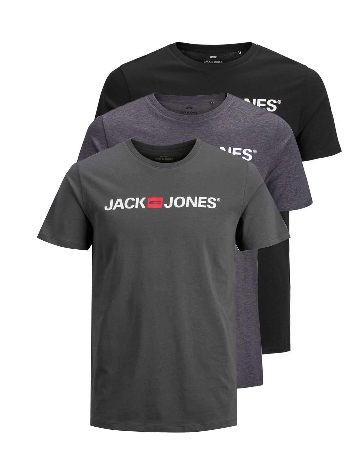 JACK & JONES T-Shirt 3-Pack Logo O-Neck T-Shirt