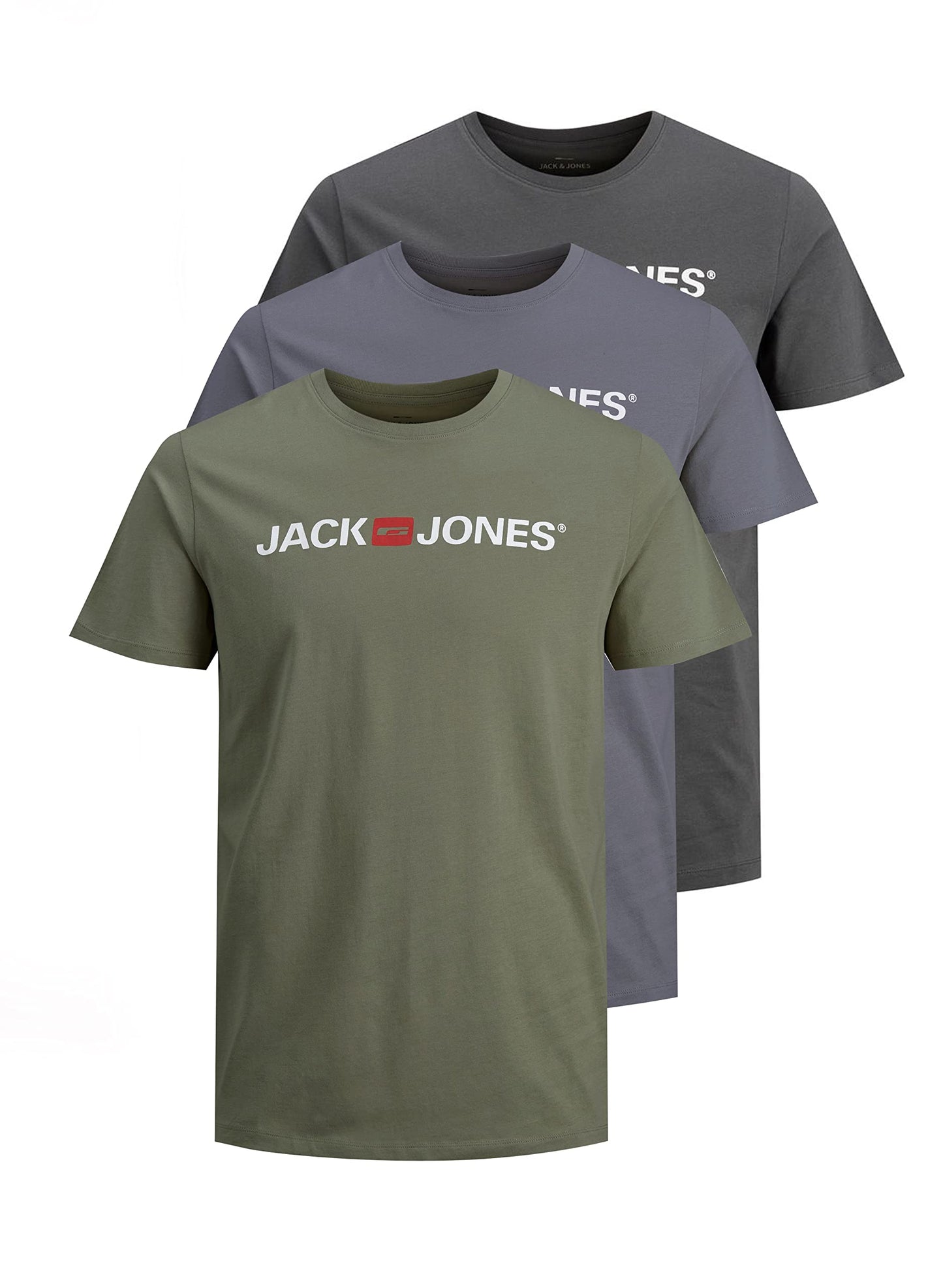 JACK & JONES T-Shirt 3-Pack Logo O-Neck T-Shirt