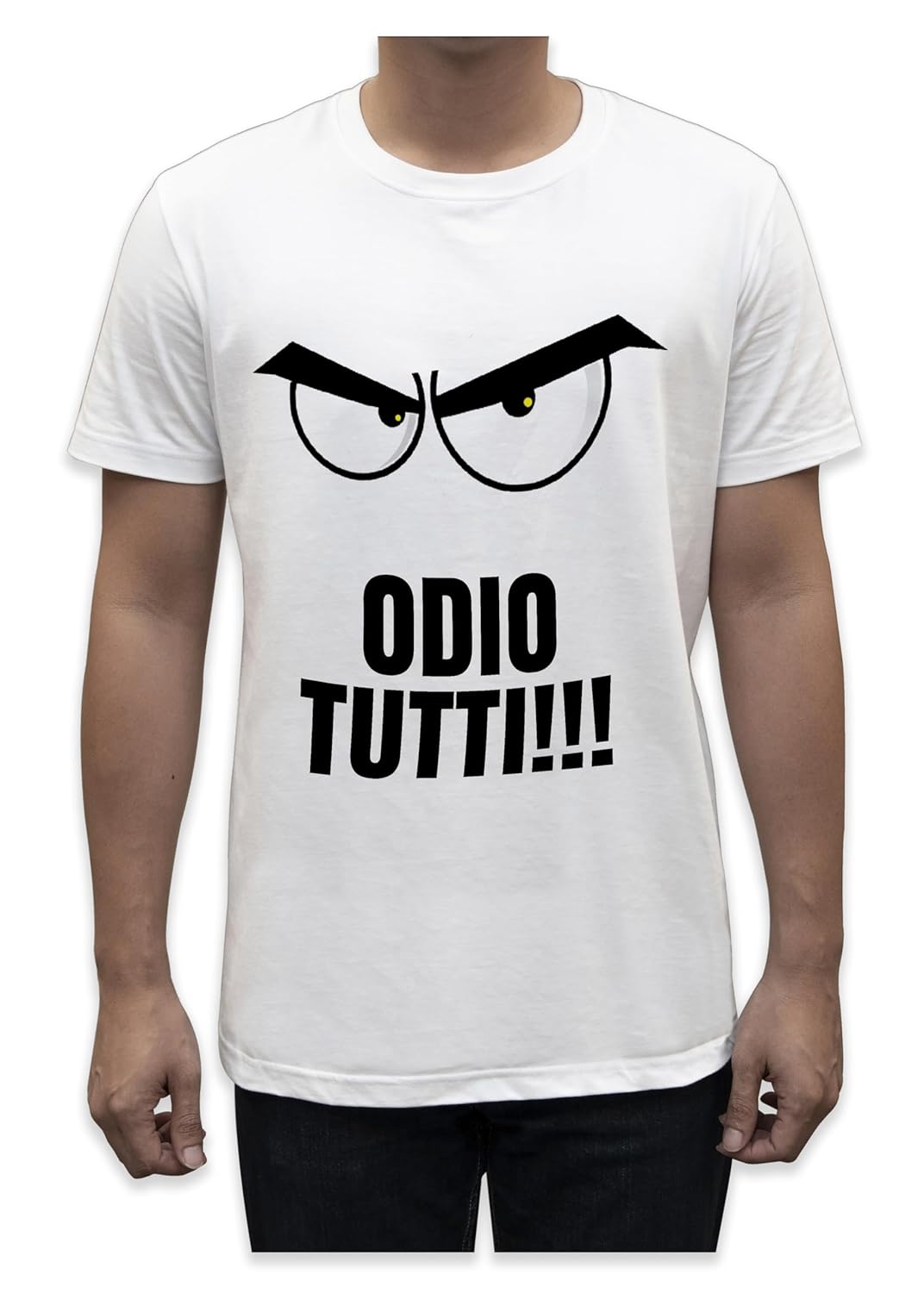 Unisex T-Shirt Short Sleeve T-Shirt with Funny Phrases Funny Joke Funny Print (M, St Oca ZZO STOCAZZO STOCAZZO SIMPATICA REBUS)