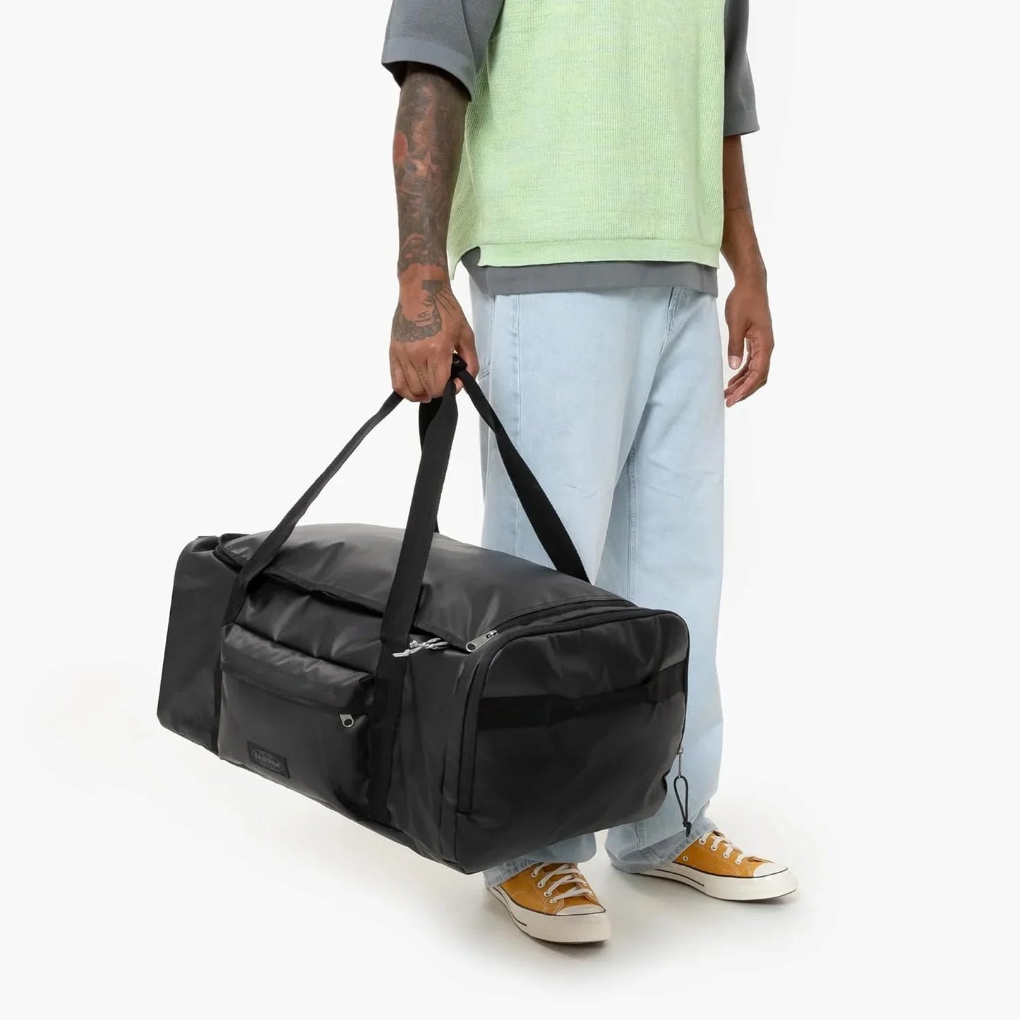 Eastpak Tarp Duffl'R Tarp Duffle Bag, Medium, Black, Medium, Modern - STREET STYLE