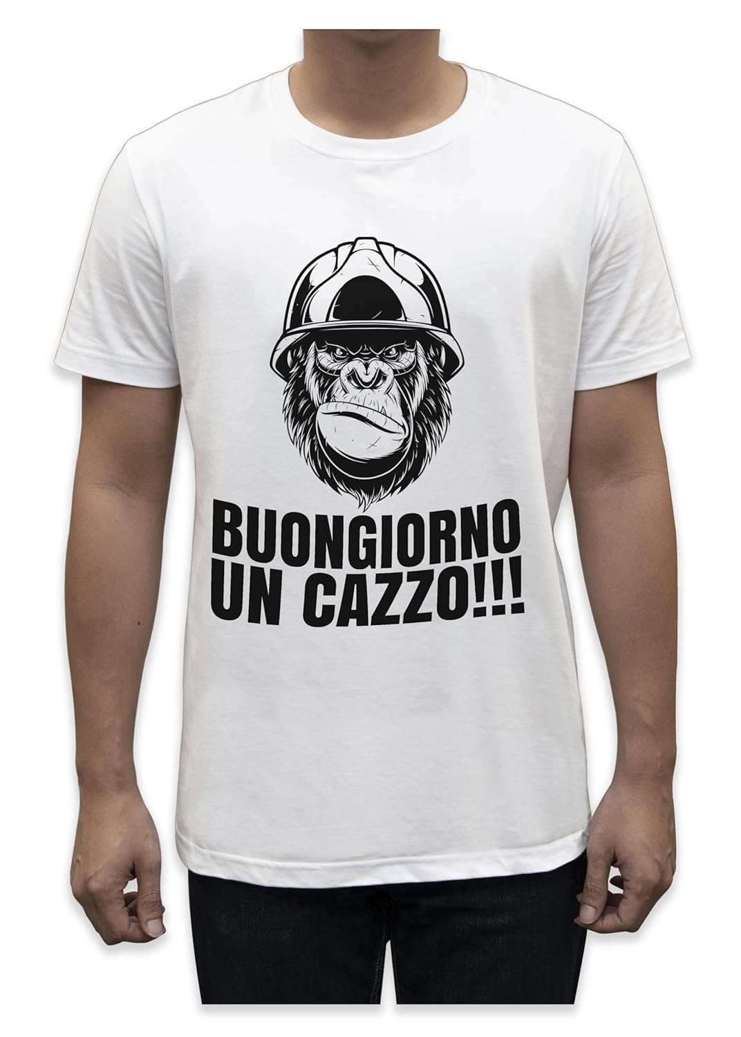 Unisex T-Shirt Short Sleeve T-Shirt with Funny Phrases Funny Joke Funny Print (M, St Oca ZZO STOCAZZO STOCAZZO SIMPATICA REBUS)