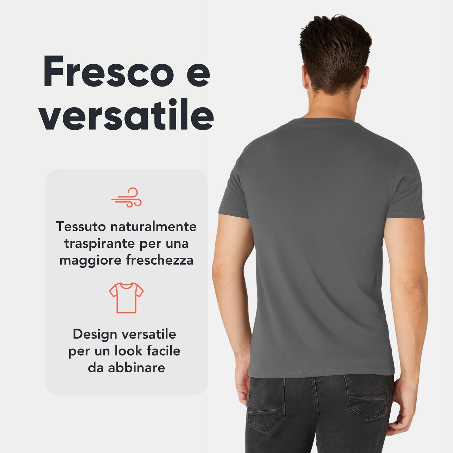 FM London Pack of 3/5 Men's T-Shirt - Premium T-Shirt with Slightly Fitted Design - Super Soft T-Shirt Made of 100% Cotton