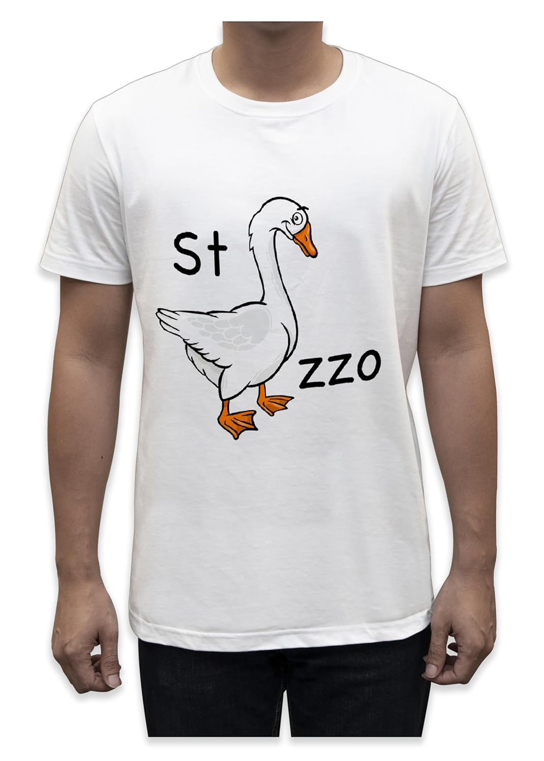 Unisex T-Shirt Short Sleeve T-Shirt with Funny Phrases Funny Joke Funny Print (M, St Oca ZZO STOCAZZO STOCAZZO SIMPATICA REBUS)