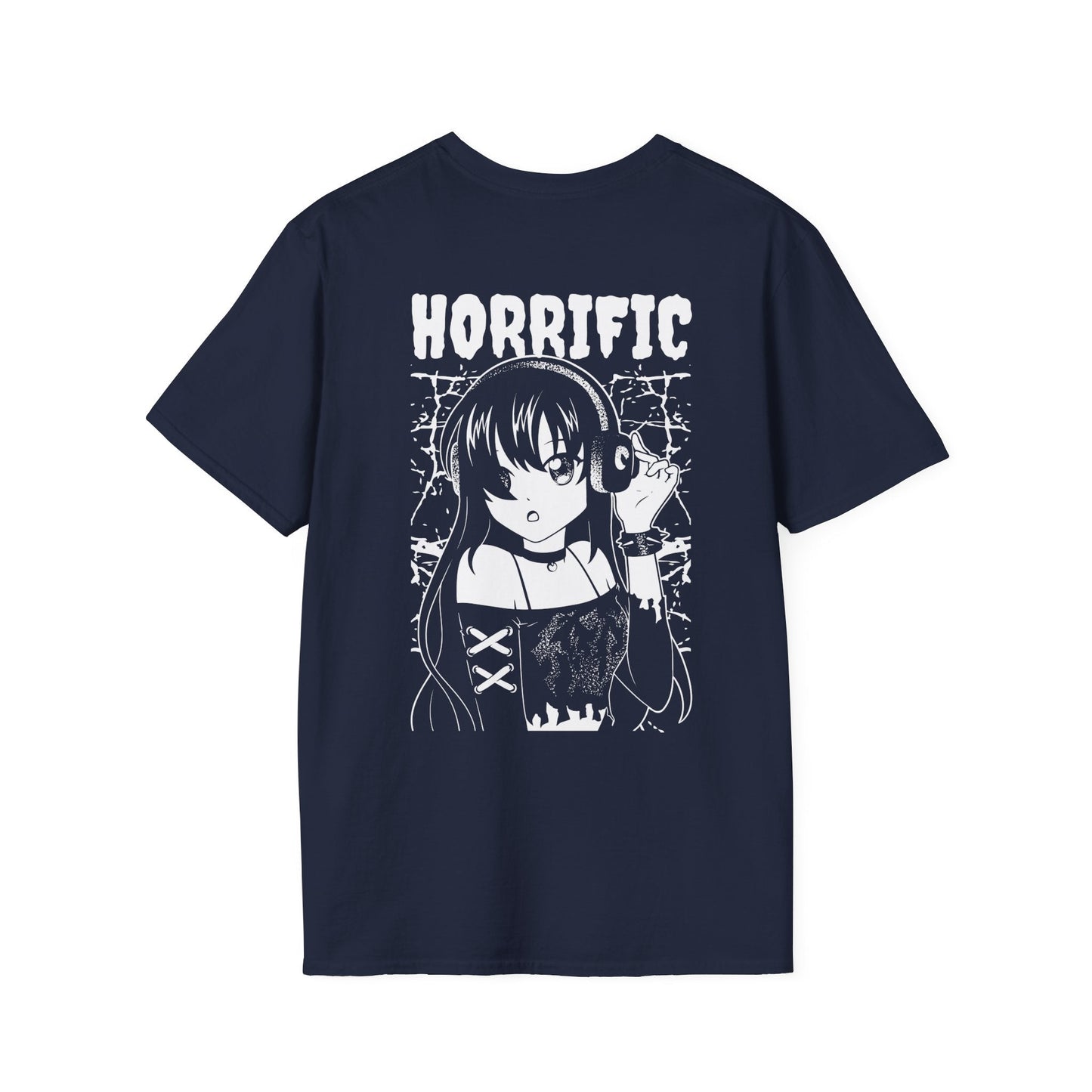 Horrific Dark Girl - Anime World - Unisex T-Shirt - Back Print-2