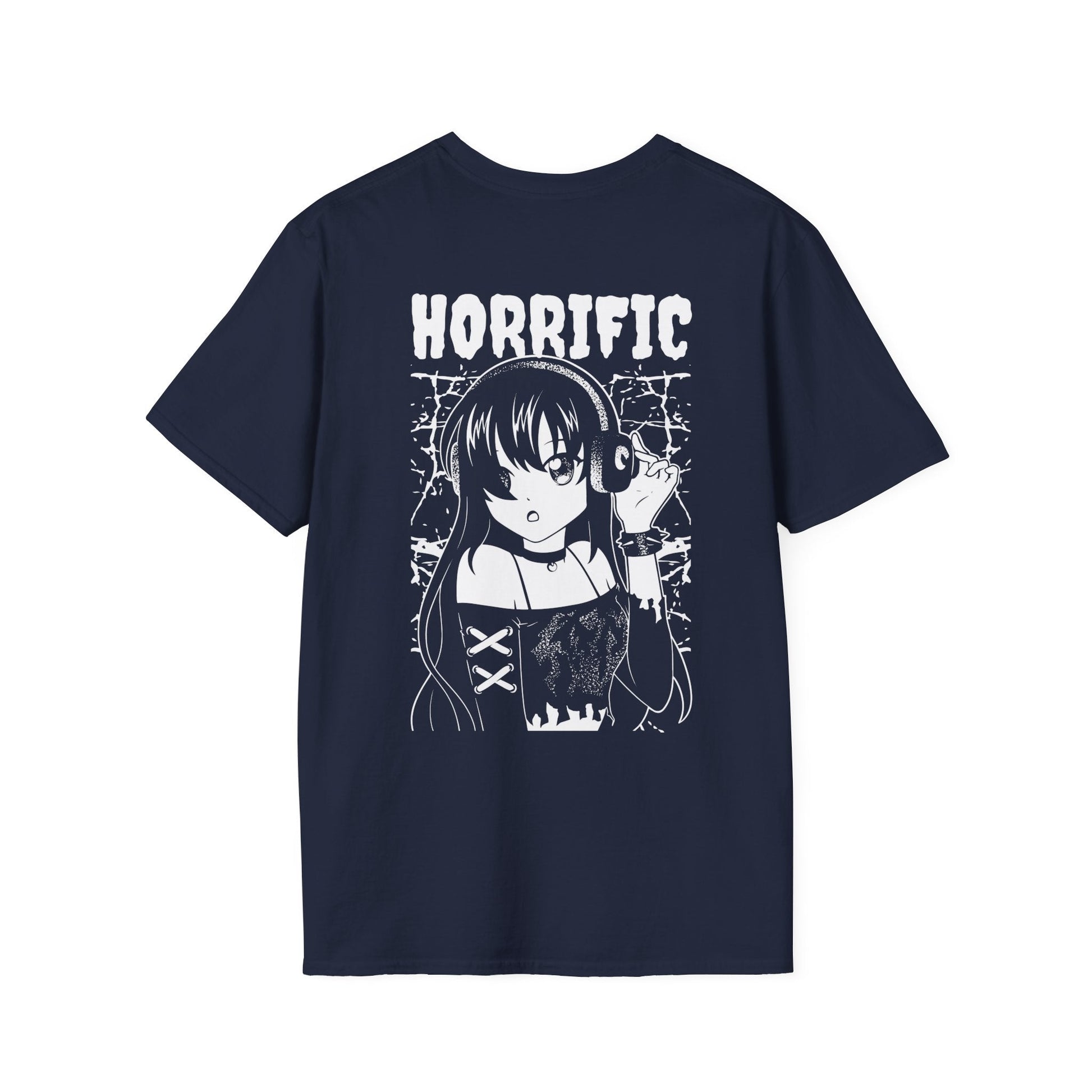 Horrific Dark Girl - Anime World - Unisex T-Shirt - Back Print-2