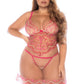 Sheer Babydoll & String Set Mapale Petal Kiss-4