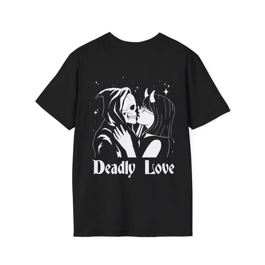 Deadly Love - Anime World - Unisex T-Shirt - Back Print-0