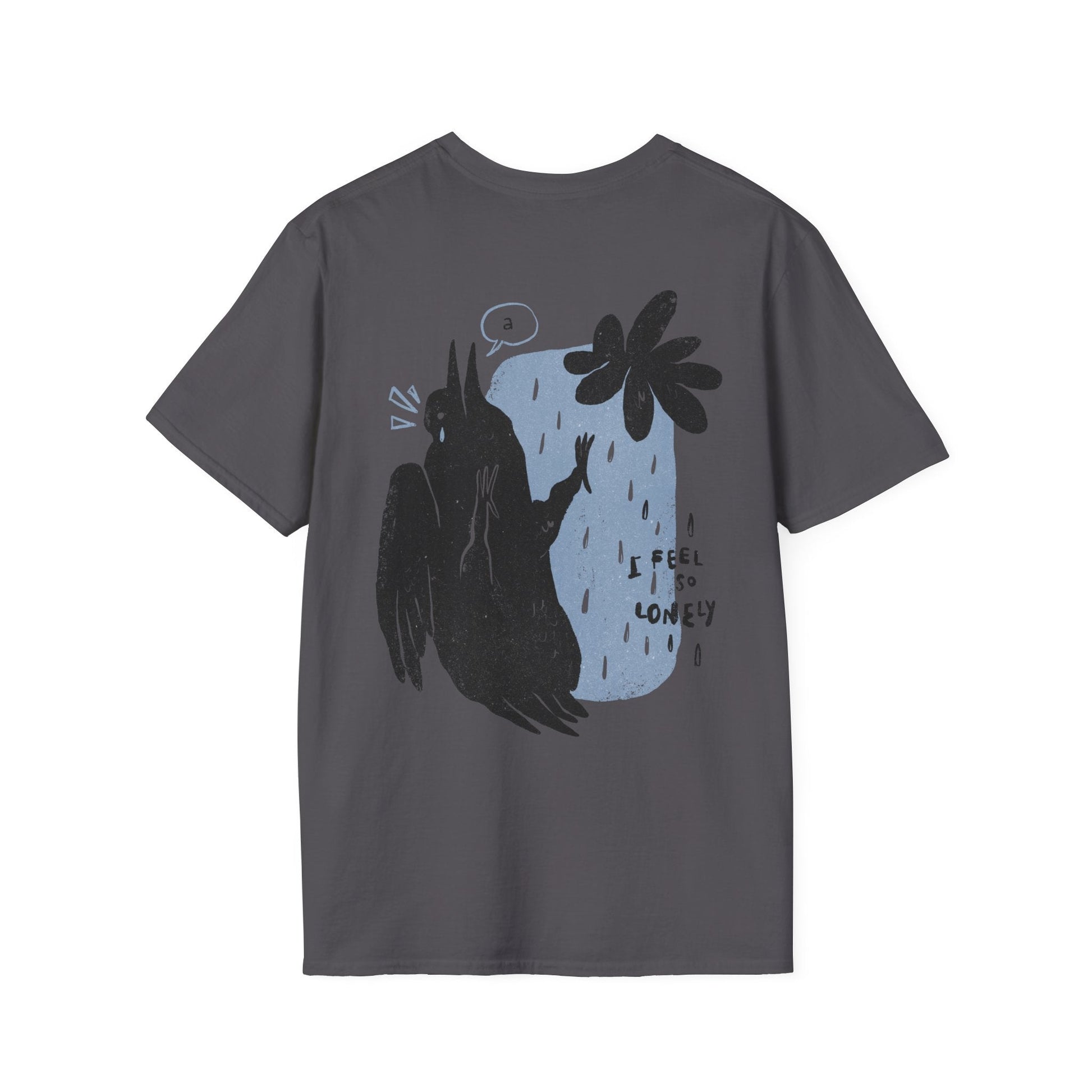 I feel so lonley - Moody Birds - Unisex T-Shirt - Back Print-2