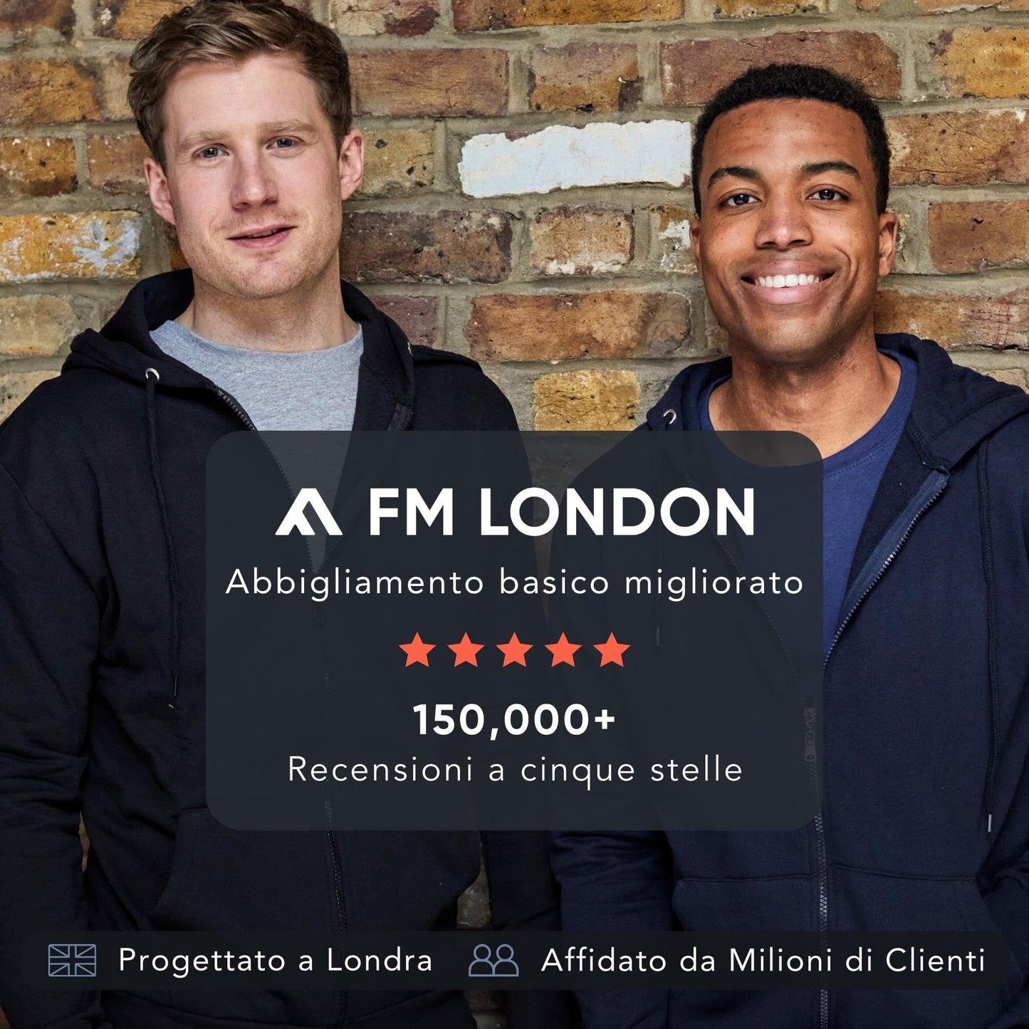 FM London Pack of 3/5 Men's T-Shirt - Premium T-Shirt with Slightly Fitted Design - Super Soft T-Shirt Made of 100% Cotton