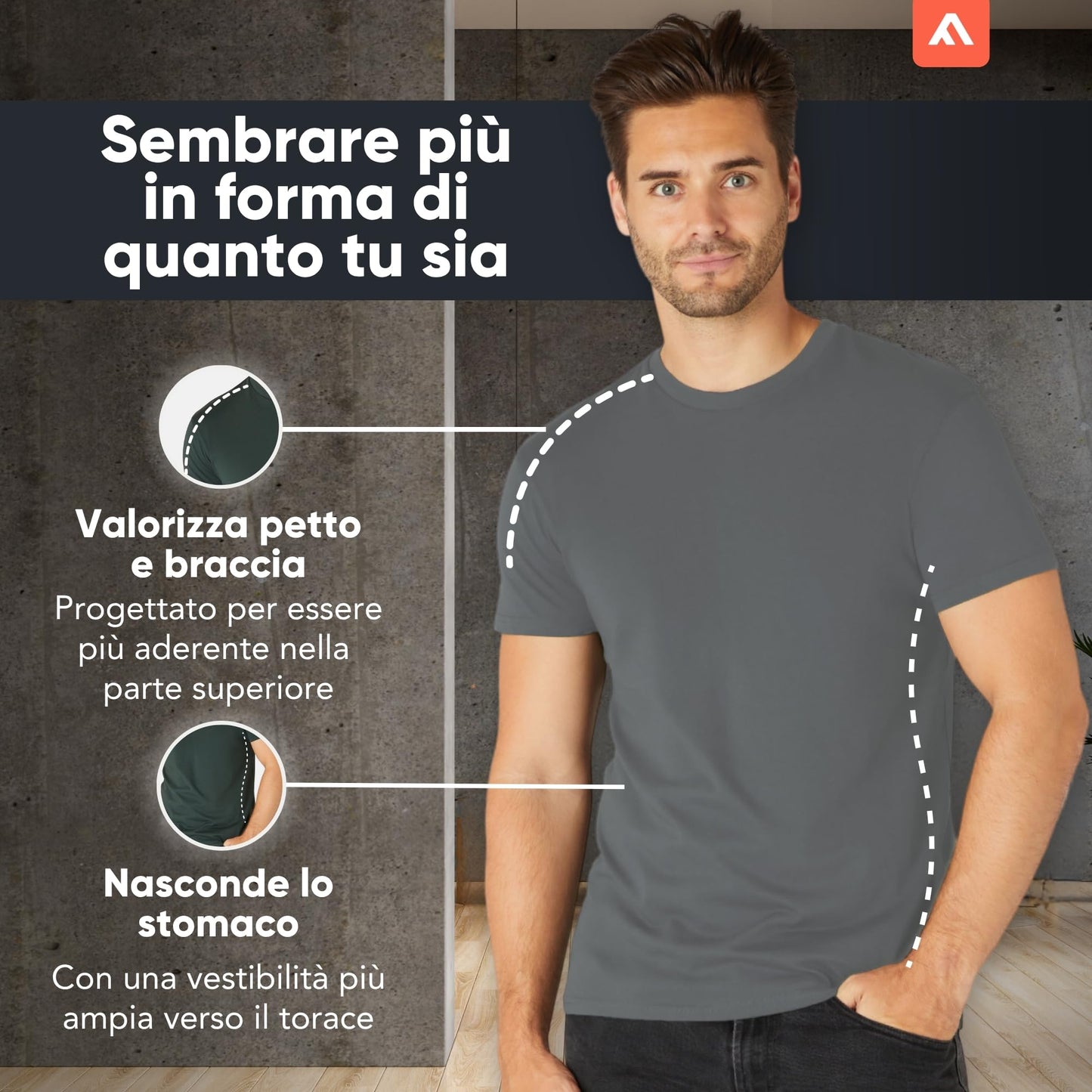 FM London Pack of 3/5 Men's T-Shirt - Premium T-Shirt with Slightly Fitted Design - Super Soft T-Shirt Made of 100% Cotton