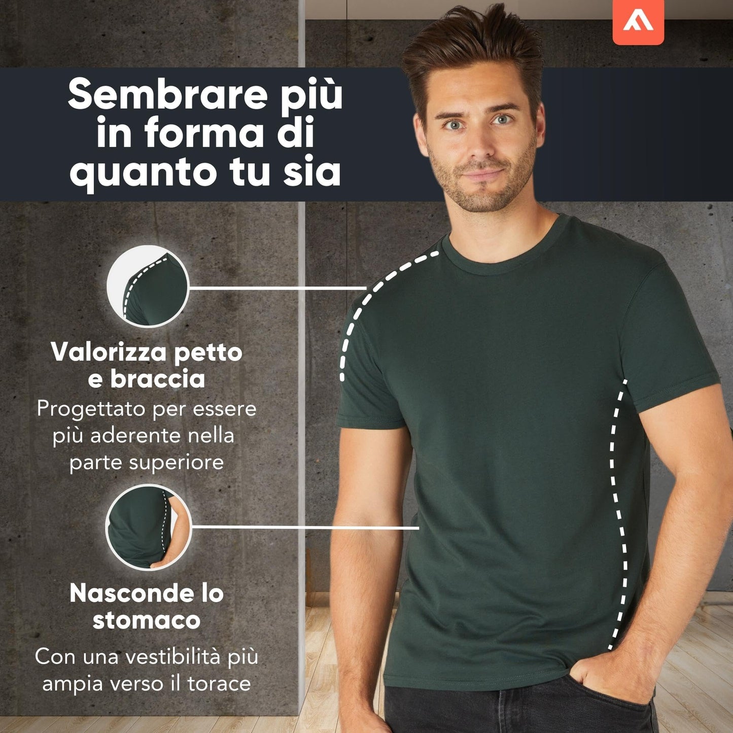 FM London Pack of 3/5 Men's T-Shirt - Premium T-Shirt with Slightly Fitted Design - Super Soft T-Shirt Made of 100% Cotton