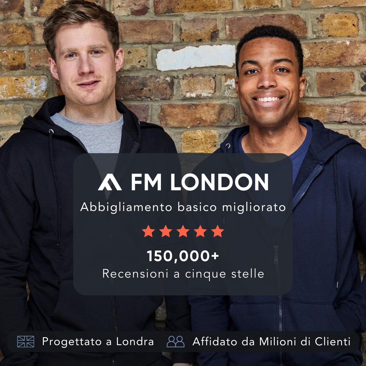 FM London Pack of 3/5 Men's T-Shirt - Premium T-Shirt with Slightly Fitted Design - Super Soft T-Shirt Made of 100% Cotton