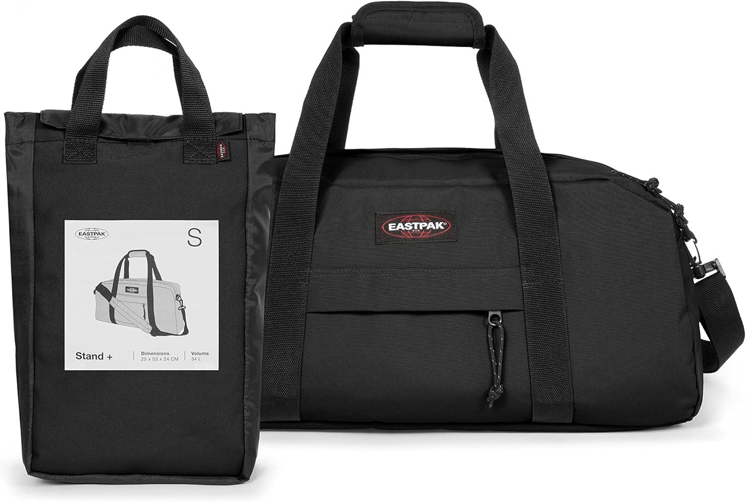 Eastpak Stand + Duffel Bag, 25 x 53 x 24 cm, 34 L, Black, Stand + - STREET STYLE