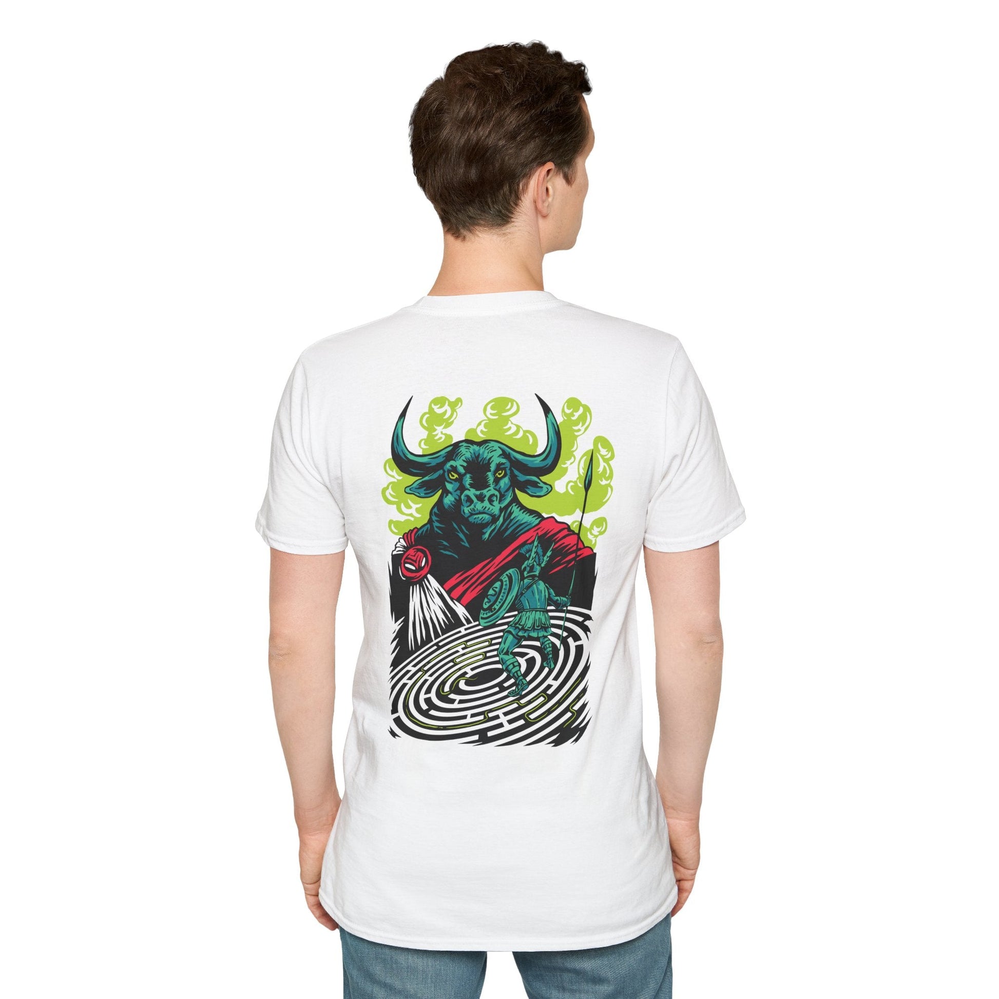Minotauro - Greek Mythology - Unisex T-Shirt - Back Print-4