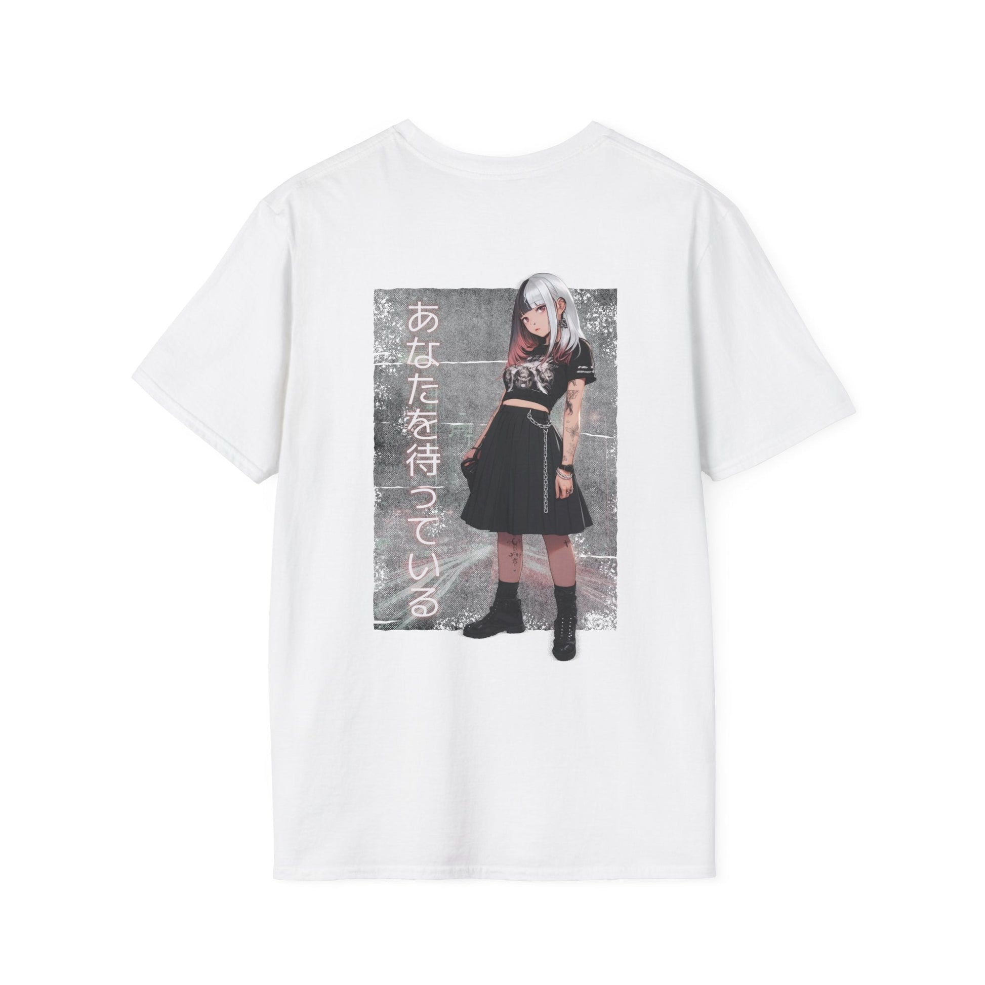 Waiting for you Girl - Anime World - Unisex T-Shirt - Back Print-3