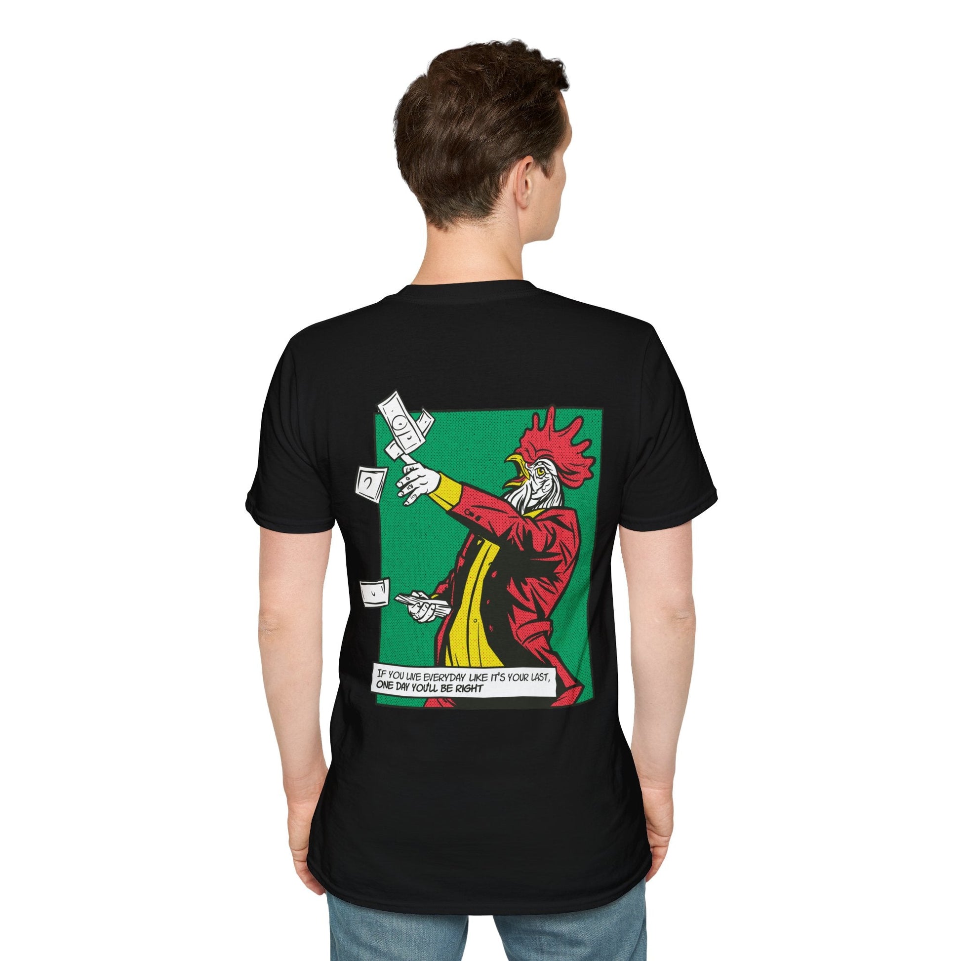 Rooster - Comic Mafia - Unisex T-Shirt - Back Print-4