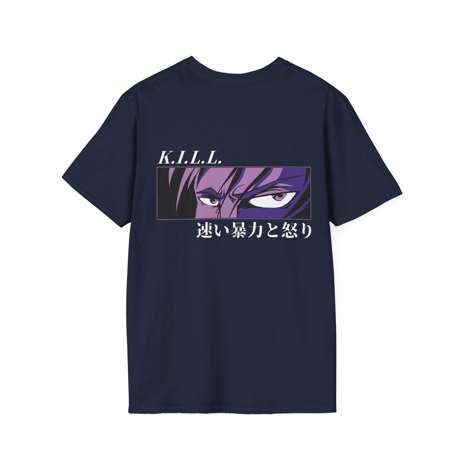 Kill Eyes - Anime World - Unisex T-Shirt - Back Print-2