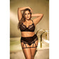 Sheer Eyelash Lace Bra & High Waist Panty Set Mapale Davina - STREET STYLE