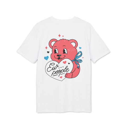 Ew... people - Antisocial Retro - Premium Bio Unisex T-Shirt - Back Print-0