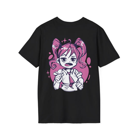 Anime Girl sketched - Anime World - Unisex T-Shirt - Back Print-0