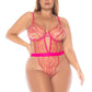 Sheer Cinched Waist Bodysuit Mapale Petal Kiss-2