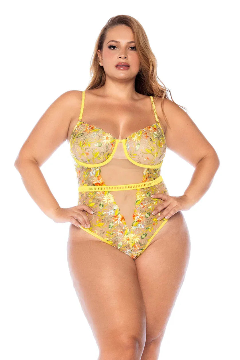 Sheer Mesh Bodysuit Mapale Daisy Bliss-2