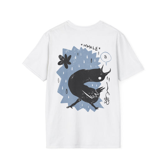 Inhale - Moody Birds - Unisex T-Shirt - Back Print-0