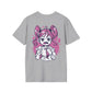 Anime Girl sketched - Anime World - Unisex T-Shirt - Back Print-4