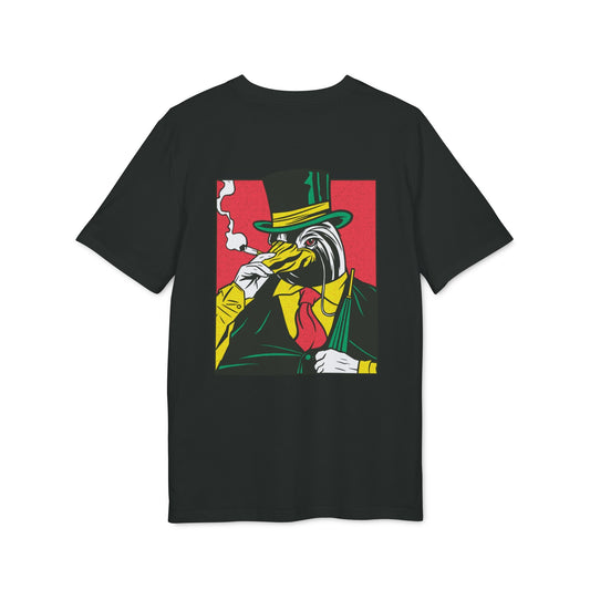 Smoking Penguin - Comic Mafia - Premium Bio Unisex T-Shirt - Back Print-0