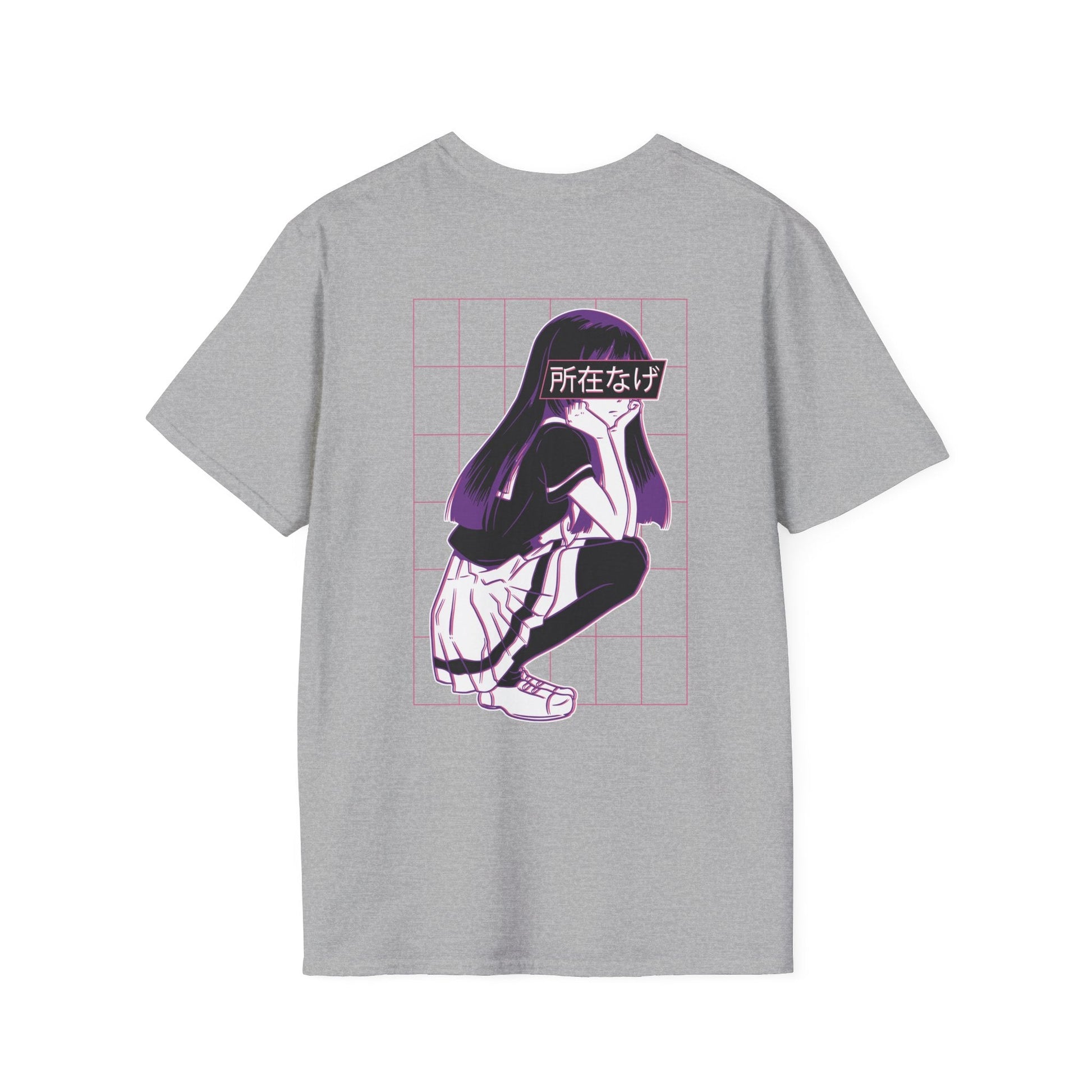 Anime Bored Girl - Anime World - Unisex T-Shirt - Back Print-4