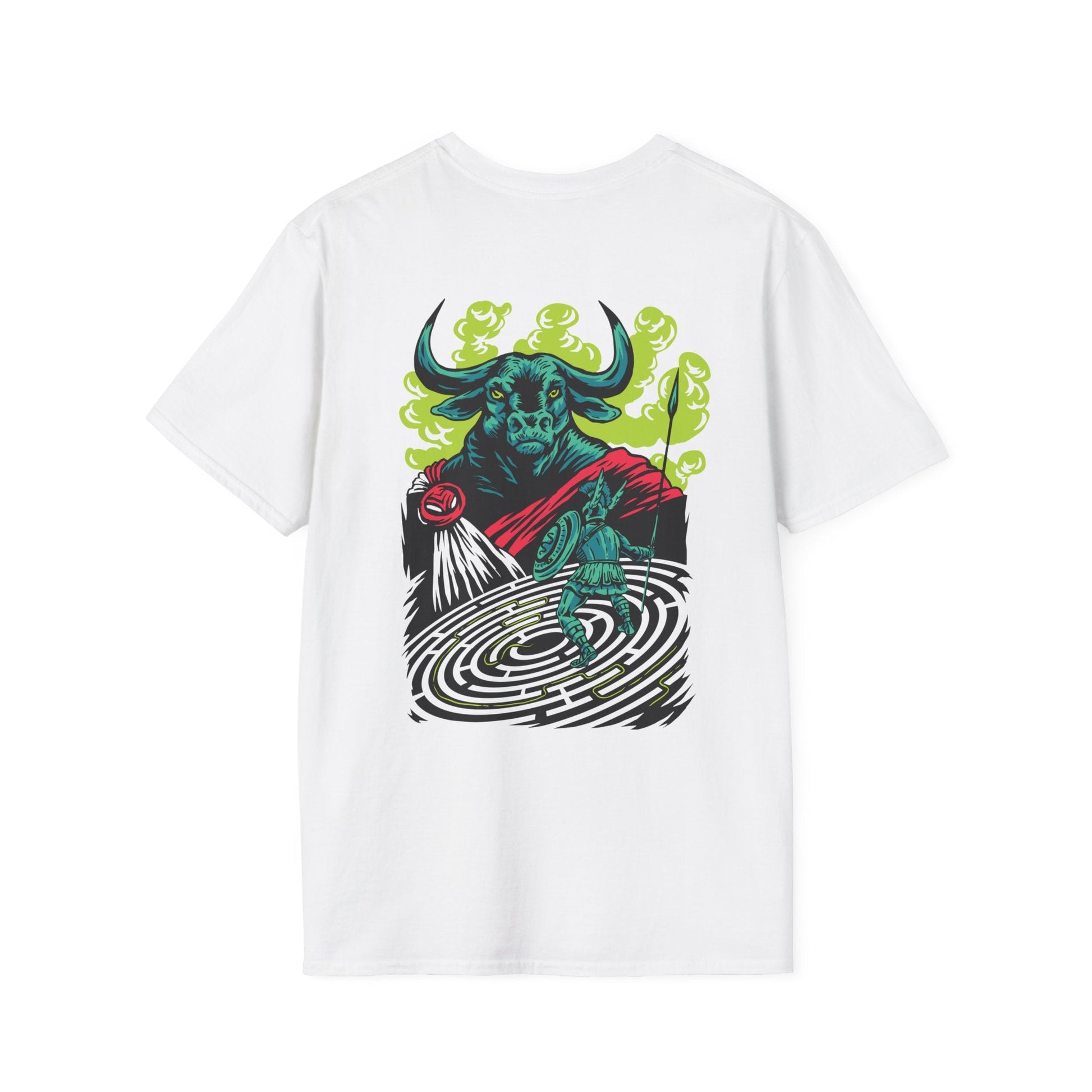 Minotauro - Greek Mythology - Unisex T-Shirt - Back Print-0