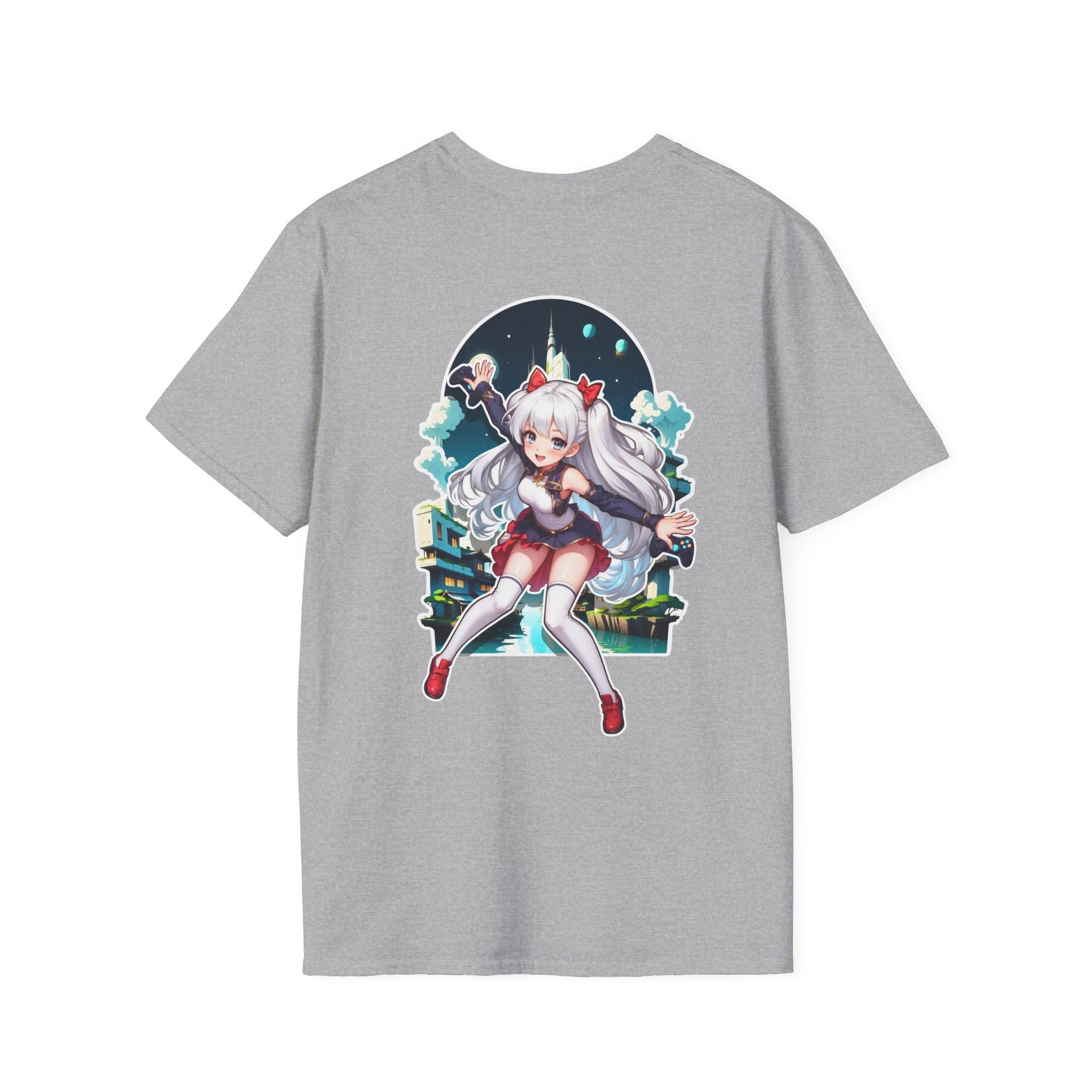Gamer Girl - Anime World - Unisex T-Shirt - Back Print-4