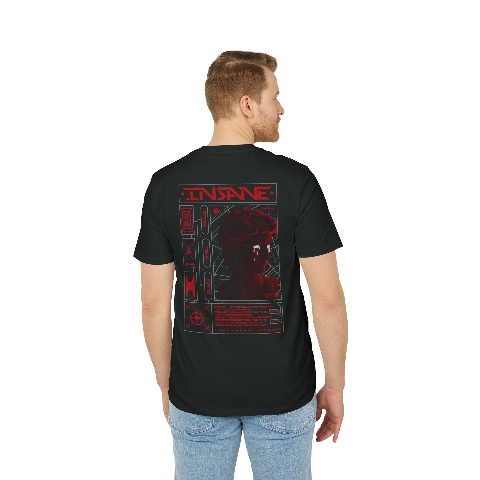 Insane David - Gods Way - Premium Bio Unisex T-Shirt - Back Print-4