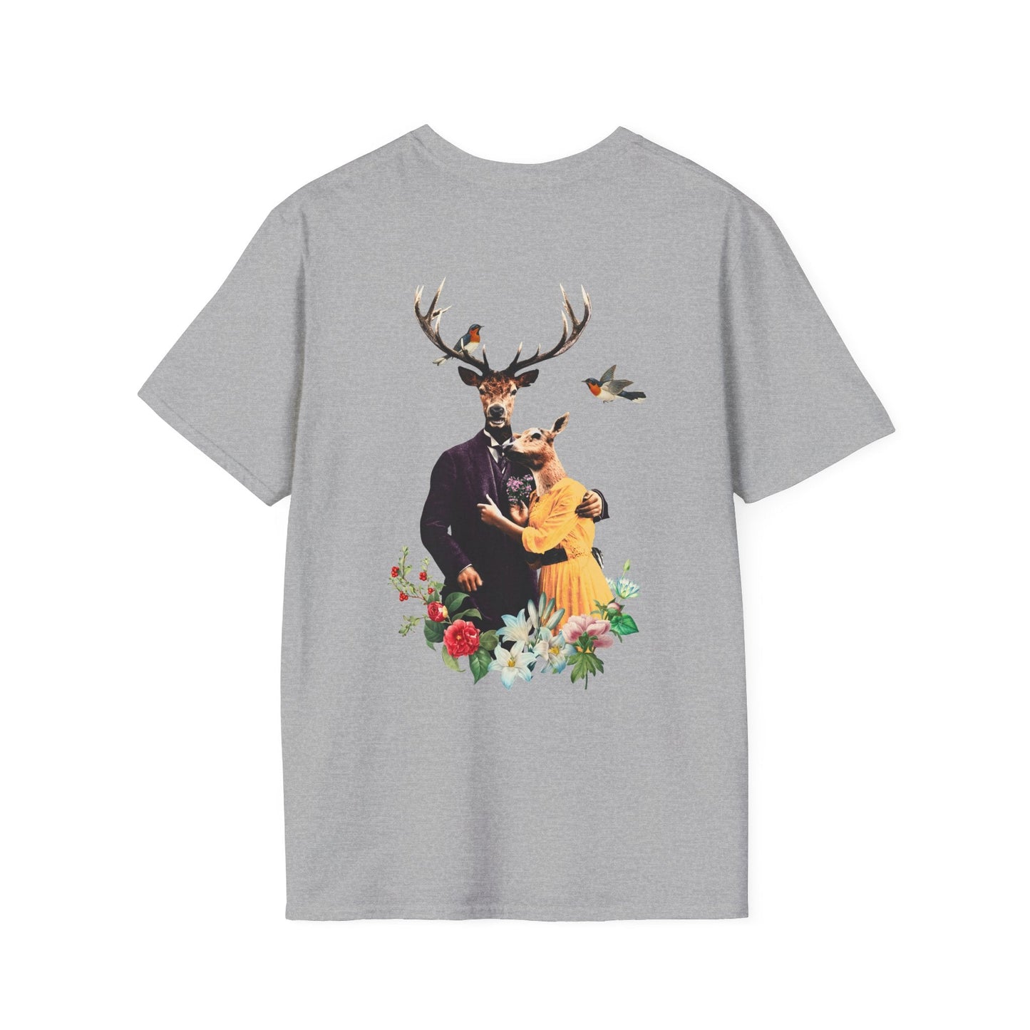 Deers - Animal Human - Unisex T-Shirt - Back Print-8