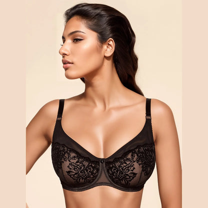 Sheer Mesh Full Coverage Bra Ajour Adagio-0