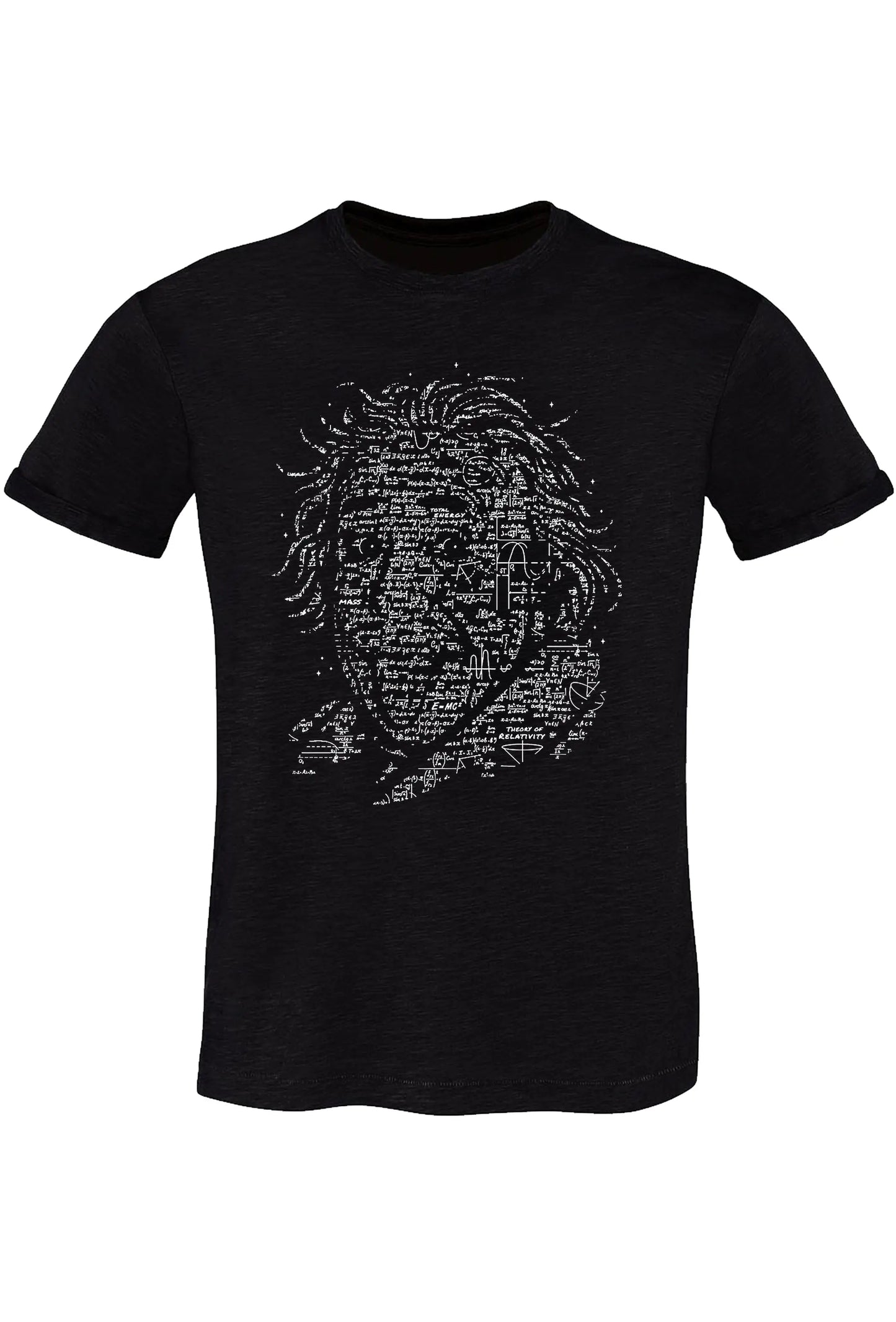 Albert Einstein Original Genius Matematico 2075-9 t-shirt Urban Slub Men Uomo 100% Cotone Fiammato BS STREET STYLE