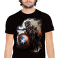 Avengers Captain America Thedurrian Cartoon 2082-2 Urban Slub Men Uomo 100% Cotone Fiammato BS STREET STYLE