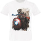 Avengers Captain America Thedurrian Cartoon 2082-2 Urban Slub Men Uomo 100% Cotone Fiammato BS STREET STYLE