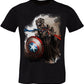 Avengers Captain America Thedurrian Cartoon 2082-2 Urban Slub Men Uomo 100% Cotone Fiammato BS STREET STYLE