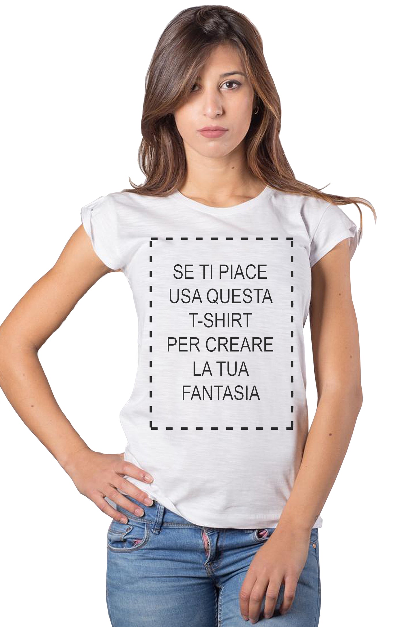 Personalizza T-shirt Slub Lady Donna 100% Cotone Fiammato BS